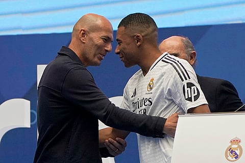 Kylian Mbappe with Zinedine Zidane